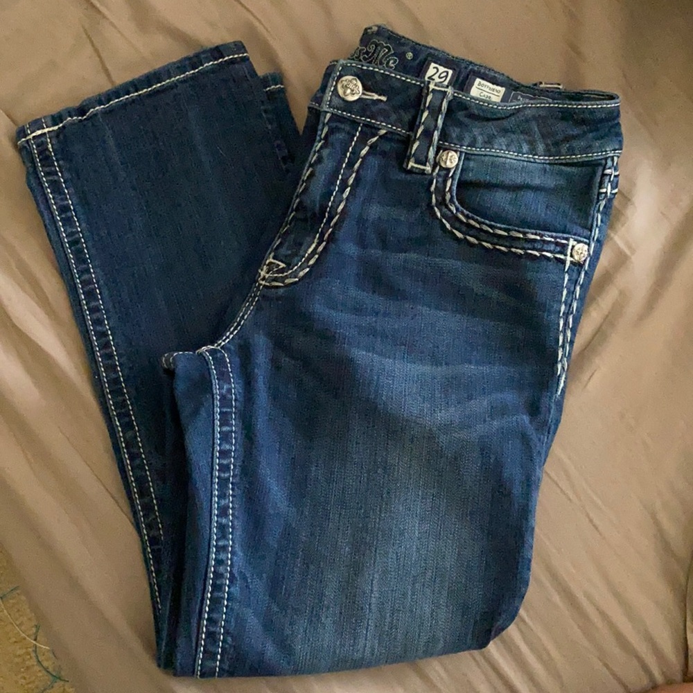 Miss Me Boyfriend Capri, Size 29
